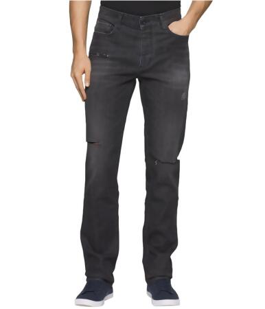 Calvin Klein Mens Destructed Slim Fit Jeans - 38