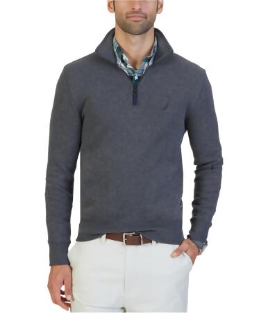 Nautica Mens Mock Collar Knit Sweater - M