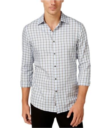 Michael Kors Mens Wagner Checked Button Up Shirt - 2XL