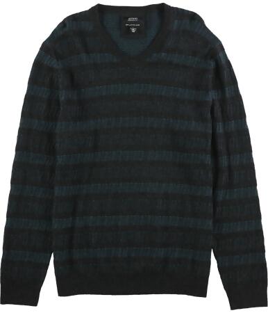 Alfani Mens Chevron Stripe Pullover Sweater - L