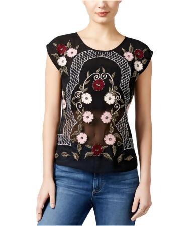Guess Womens Embroidered Graphic T-Shirt - M