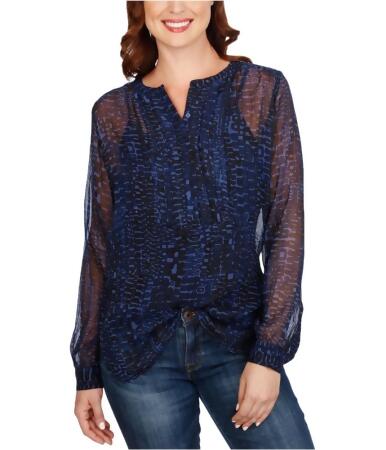 Lucky Brand Womens Printed Pullover Blouse - XS
