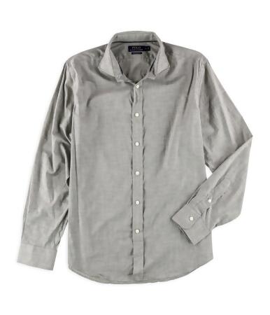 Ralph Lauren Mens Heather Poplin Button Up Shirt - M