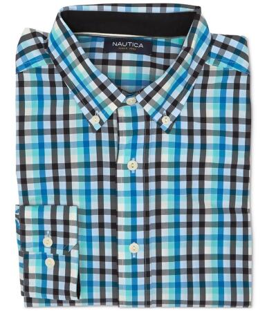 Nautica Mens Star Plaid Button Up Shirt - 2XL