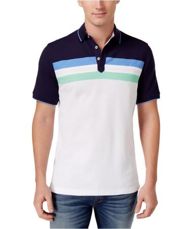 Club Room Mens Striped Rugby Polo Shirt - L