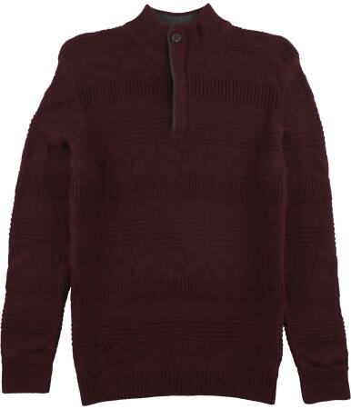 Tasso Elba Mens Quarter Zip Knit Sweater - M