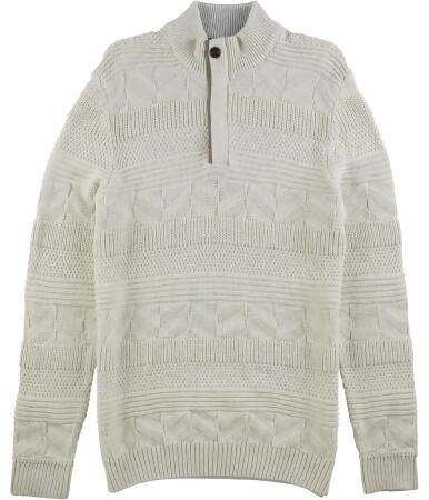 Tasso Elba Mens Quarter Zip Knit Sweater - M