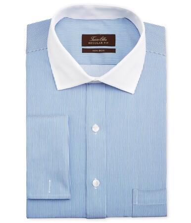 Tasso Elba Mens Striped Button Up Dress Shirt - 17