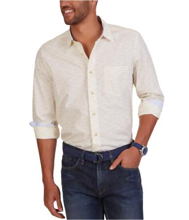 Nautica Mens Dot Stripe Button Up Shirt - XL