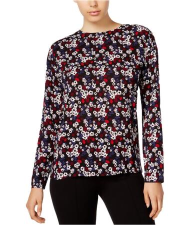 Kensie Womens Floral Pullover Blouse - XL