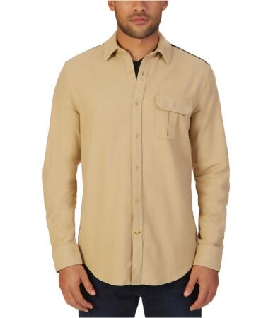 Nautica Mens Moleskin Button Up Shirt - L