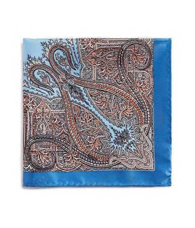 Bloomingdales Mens Paisley Pocket Square - Short (under 57 in.)