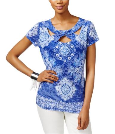 I-n-c Womens Printed Pullover Blouse - XS