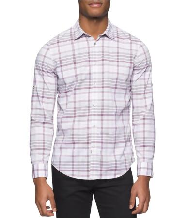 Calvin Klein Mens Bold Variegated Button Up Shirt - M