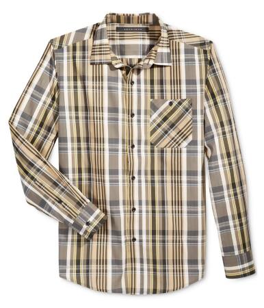 Sean John Mens Plaid Button Up Shirt - L