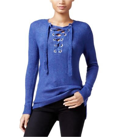 Kensie Womens Lace Up Pullover Sweater - S