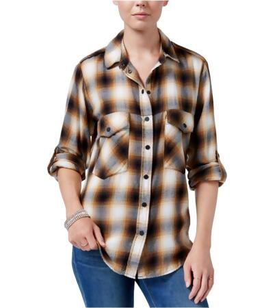 Sanctuary Clothing Womens Boyfriend Plaid Button Up Shirt - XS