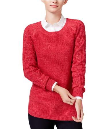 Maison Jules Womens Solid Cable Knit Pullover Sweater - M