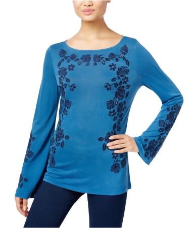 I-n-c Womens Embroidered Pullover Blouse - M