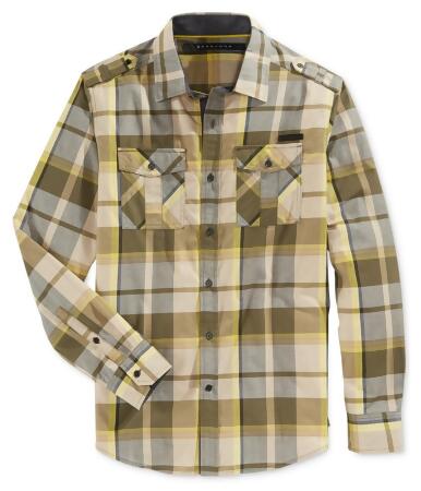 Sean John Mens Plaid Button Up Shirt - 4XL