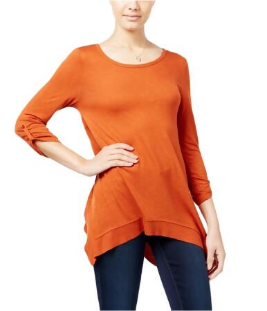 Hippie Rose Womens Heathered Pullover Blouse - S