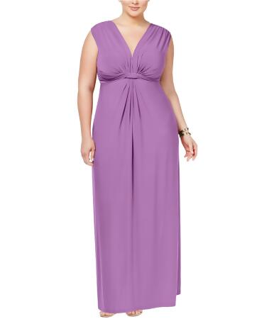 Love Squared Womens Knotted Maxi Dress - 2X