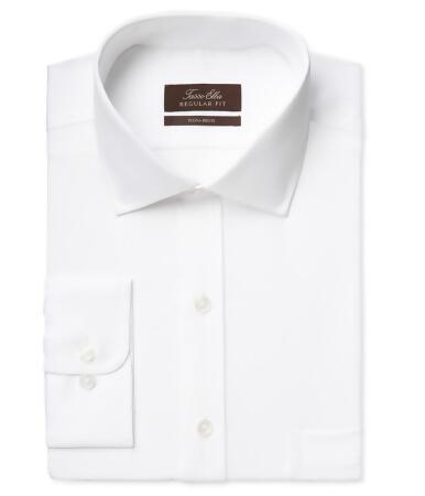 Tasso Elba Mens Non-Iron Herringbone Button Up Dress Shirt - 14 1/2