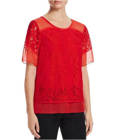 Finity Womens Layered Knit Blouse - 6