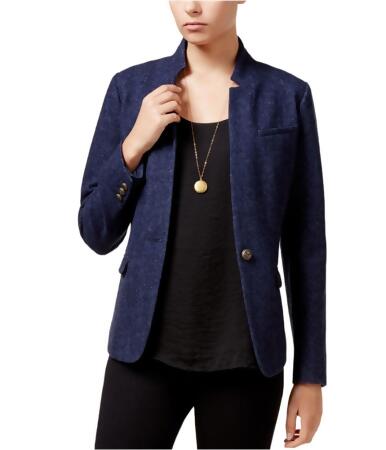 Maison Jules Womens Denimh One Button Blazer Jacket - 12