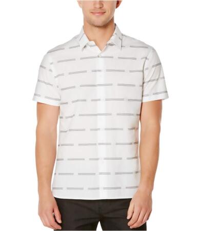 Perry Ellis Mens Broke Stripe Button Up Shirt - 2XL