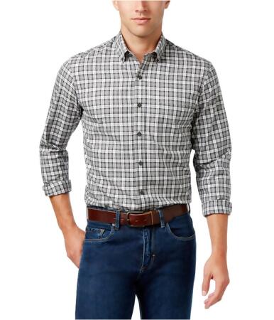 Club Room Mens Plaid Button Up Shirt - M