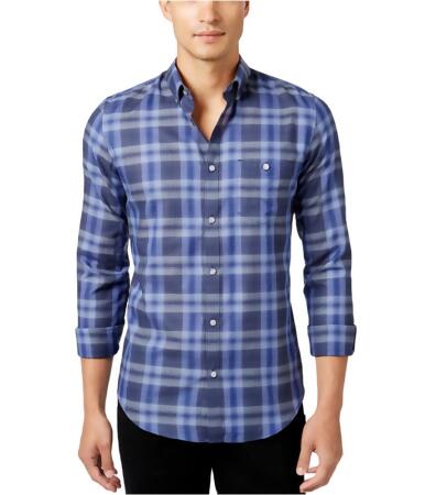 Calvin Klein Mens Plaid Long Sleeve Button Up Shirt - S