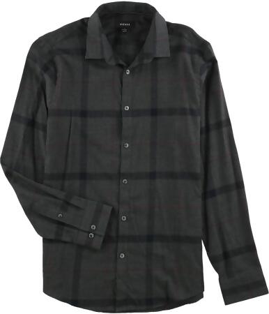 Alfani Mens Plaid Button Up Shirt - L