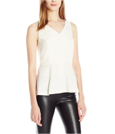 Kensie Womens Peplum Sleeveless Blouse Top - L