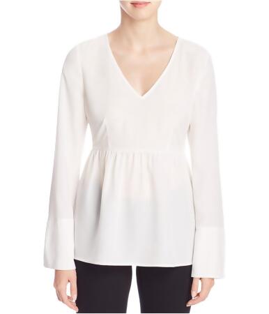 Finity Womens Solid Peplum Blouse - 10