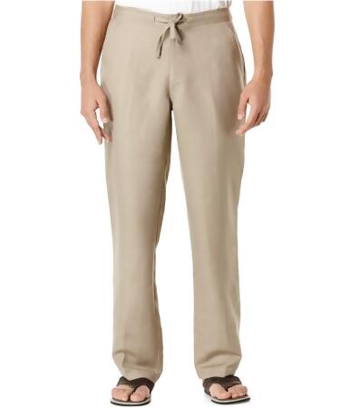 Cubavera Mens Solid Linen Casual Trousers - Big 1X