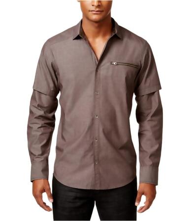 I-n-c Mens Chambray Button Up Shirt - L