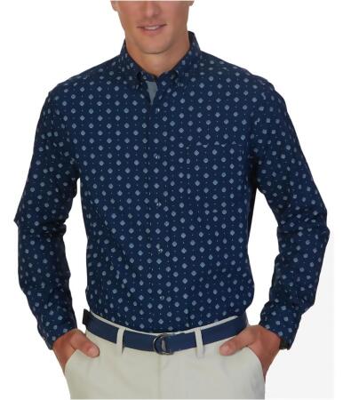 Nautica Mens Barnacle Print Button Up Shirt - L