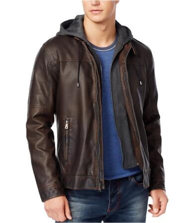 I-n-c Mens Faux-Leather Motorcycle Jacket - L