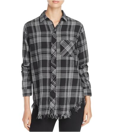 Beachlunchlounge Womens Plaid Button Up Shirt - S