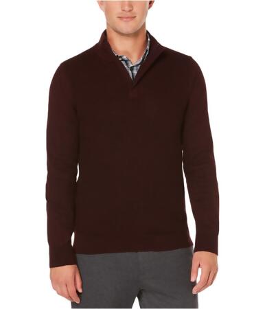 Perry Ellis Mens Colorblocked 1/4 Zip Pullover Sweater - L
