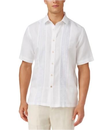 Tasso Elba Mens Embroidered Button Up Shirt - M