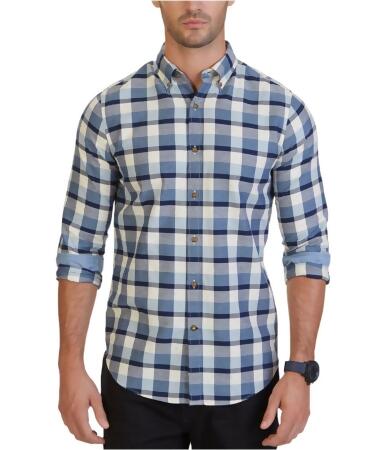 Nautica Mens Long Sleeve Button Up Shirt - S