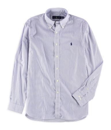 Ralph Lauren Mens Bengal Stripe Button Up Dress Shirt - 15 1/2