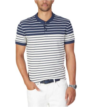 Nautica Mens Striped Henley Shirt - L