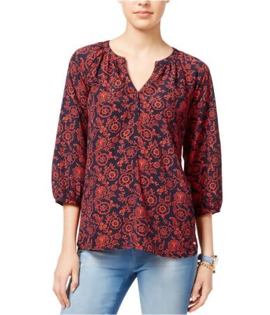 Tommy Hilfiger Womens Stella Floral Pullover Blouse - XS