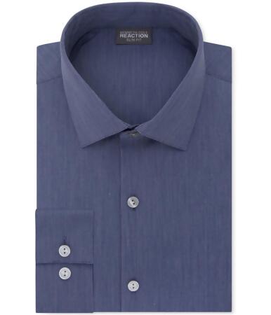 Kenneth Cole Mens Solid Button Up Dress Shirt - 17