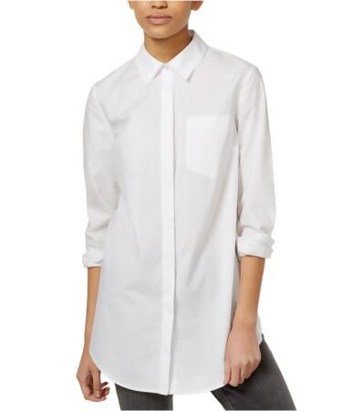 Rachel Roy Womens Oversized Button Up Shirt - S