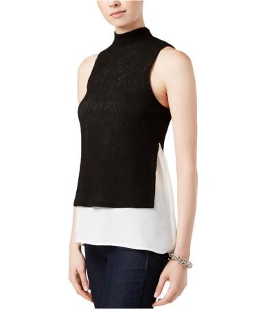 Bar Iii Womens Layered Pullover Blouse - M