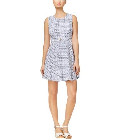 Maison Jules Womens Gingham Fit Flare Cocktail Dress - XXS